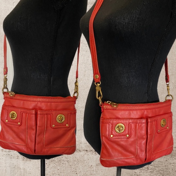 MARC JACOBS turnlock Percy Crossbody fire pepper 1272 - Picture 7 of 8